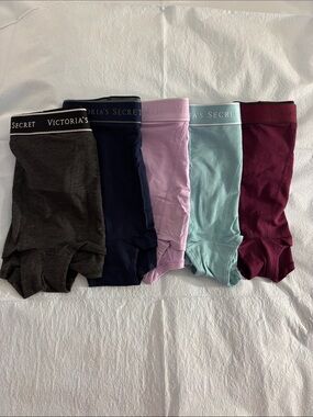 Victoria's Secret Cotton Briefs Pack - Red, Plum, Lavender, Black, Mint